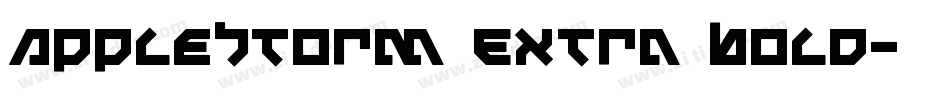 AppleStorm Extra Bold字体转换